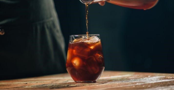 Cold-brew-coffee-being-poured