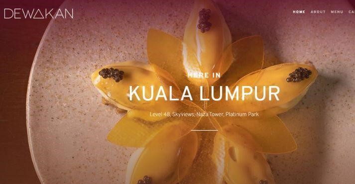 Homepage-of-Dewakan-restaurant-website