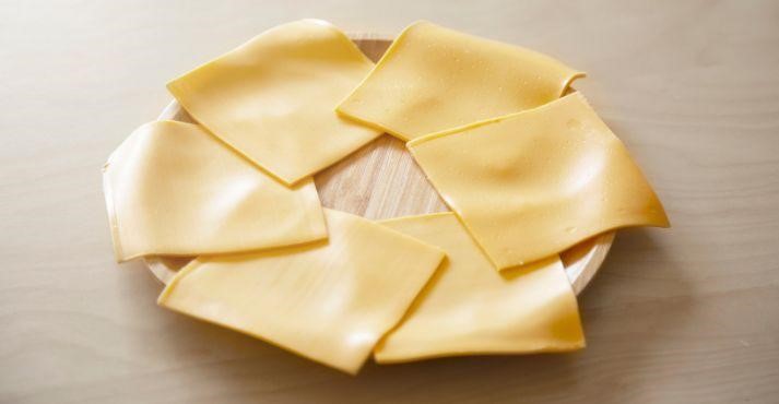 American-cheese-slices-on-a-plate American-cheese-slices-on-a-plate