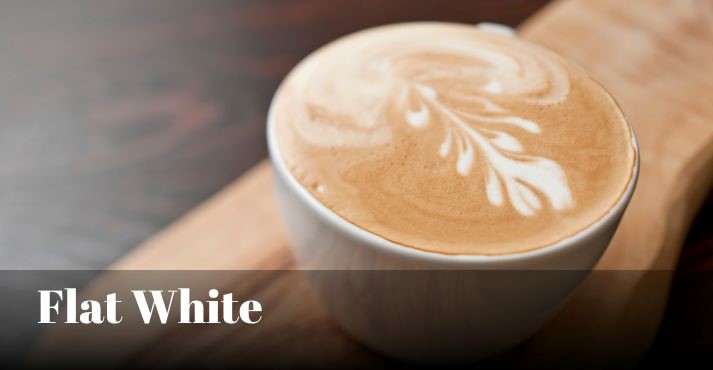 Flat white coffee