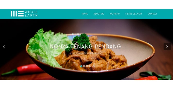 whole earth plant based menu