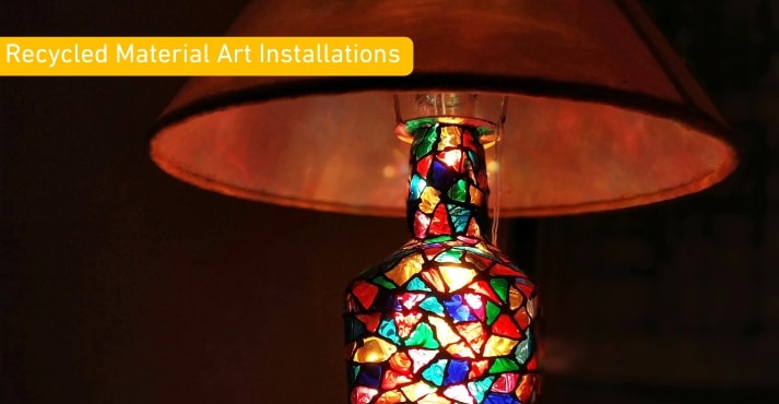 Recycled Material Art Installations