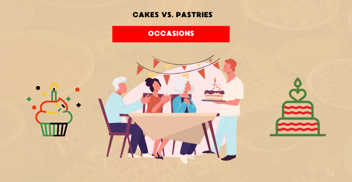 cakes vs pastries occasions